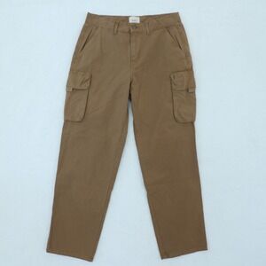 Foret Drip Cargo Pant Men's 30 x 28 Burnt Khaki Cotton Straight Ripstop $160